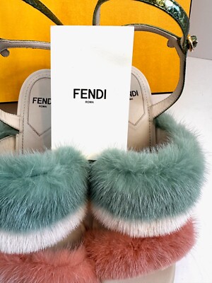 花　FENDI　ハイヒール超美品 Fendi First Multicolored High-Heeled Sandals Sz 7.5 US / 38