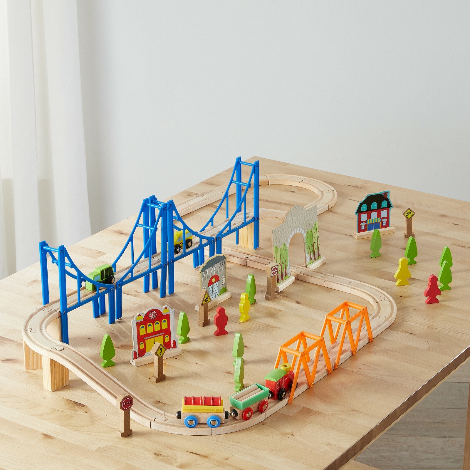 spark wooden train set