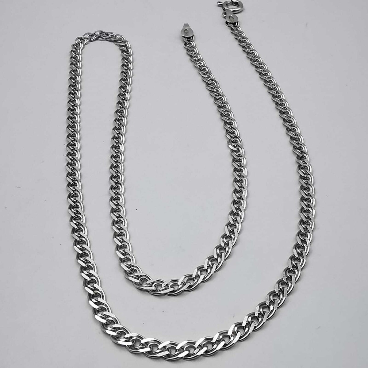 アクセサリー Silver 925 Swedge Chain Necklace Vintage Vintage 925 Sterling Silver 18.7