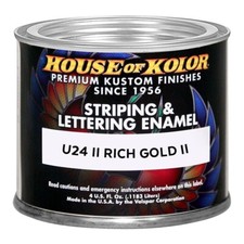 House Of Kolor U24ii Rich Gold Ii Stripinglettering Enamel 4 Oz.