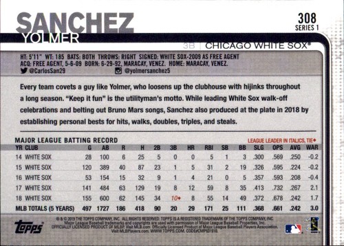 2019 Topps All-Star VARIANTE ARGENT #301 - #452 Choisissez votre propre JOUEUR D'ÉQUIPE FAV - Photo 27 sur 305