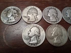 Washington Quarters 1934 1940 1943 1944 1944 1945 1962 1964 Silver 25C Lot
