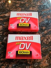 Maxell Mini DV Digital Video Cassette Tapes 60 Minutes 2 Pack Blank DVM60SE
