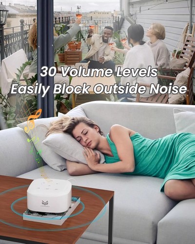 White Noise Natural Sound Sleep Aid Therapy Relaxation Sounds Sleeping Machine - Picture 13 of 17