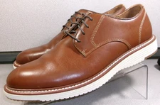 203520 MS50 UPTON MENS SHOE 10 W TAN LEATHER LACE UP BY JOHNSTON & MURPHY