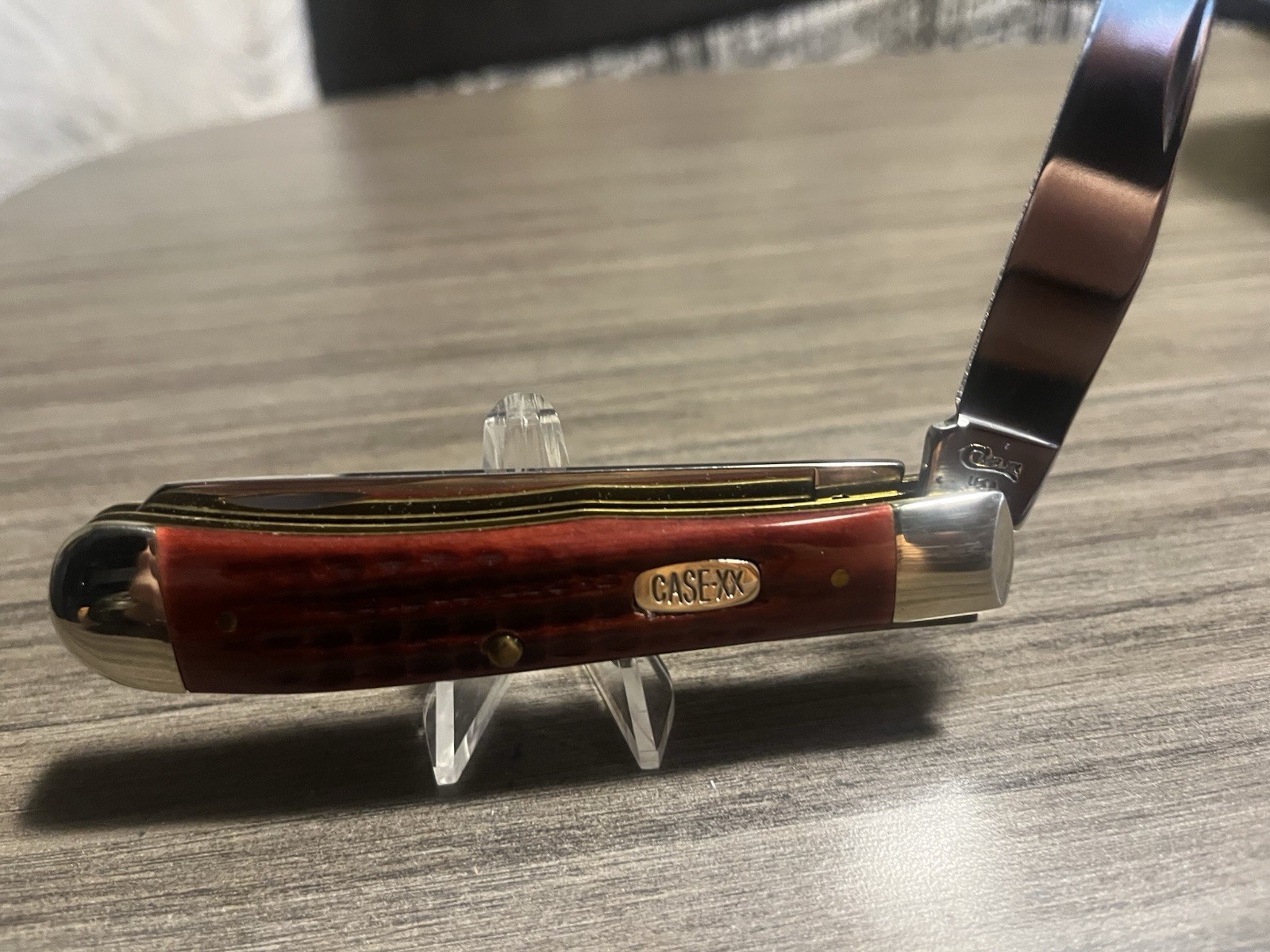 Case XX 6254 SS Red Bone Trapper 2-Blade Stainless Folding Pocketknife ...