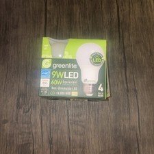 Greenlite LED 4 Pack 9W 60W Equivalent Light Bulbs