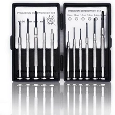 11PCS Mini Precision Screwdriver Set, Small Tools with 11 Size Flathead and P...