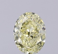 1.01 CT Oval Modified Brilliant Fancy Light Yellow Natural Diamond GIA Certified 2400.00 per carat