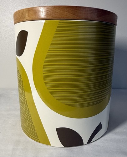 Orla Kiely for Target GREEN Scribble Pear Stoneware Canister Cookie Jar Large - Picture 3 of 10