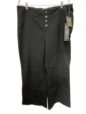 DG2 by Diane Gilman New Classic Stretch Button Fly Pull On Jean Sz 18W Black NEW