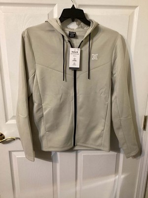 Hurley Exist Icon Extreme Full Zip Hoodie Jacket in Tan Small NWT Retails $60