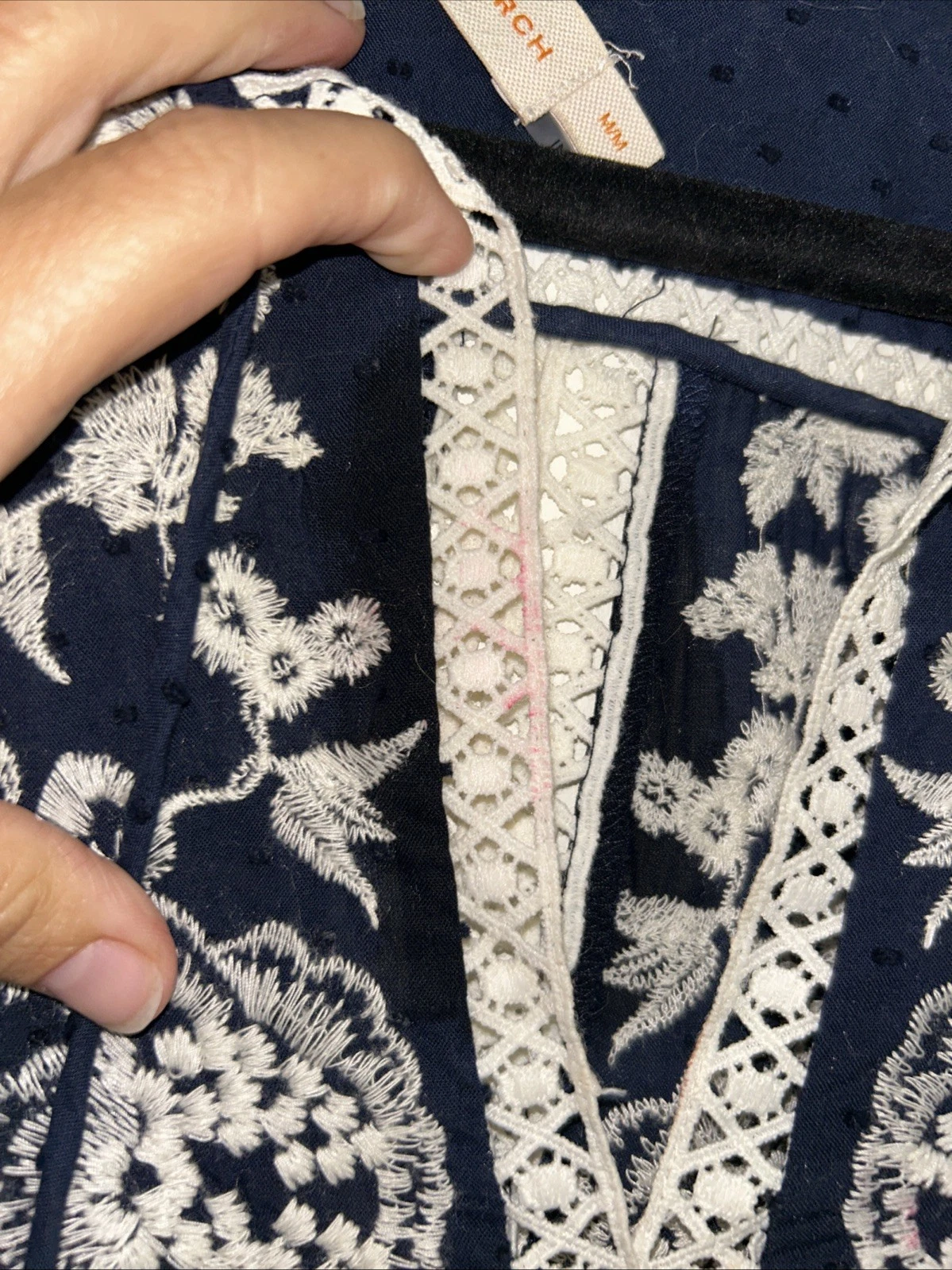 TORY BURCH Abito Tory Betulla Boho Blu Navy Taglia M