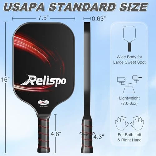 Pickleball Paddles Set of 2/4, USAPA Approved Pickleball Set Fiberglass Pickleball Paddles Set of 2/4, USAPA Approved Pickleball Set Fiberglass