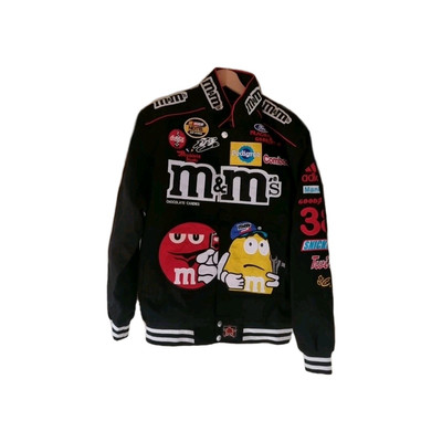 Vintage M&Ms Nascar Racing Jacket Elliot Sadler #38 JH Design Size LARGE *RARE*