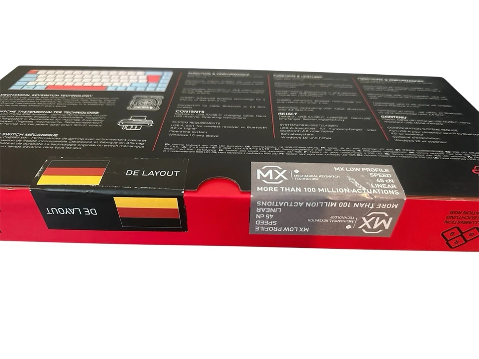 Kompakte Gaming Tastatur CHERRY MX-LP 2.1 Compact Wireless - Low Profile Switch - Bild 3 von 3