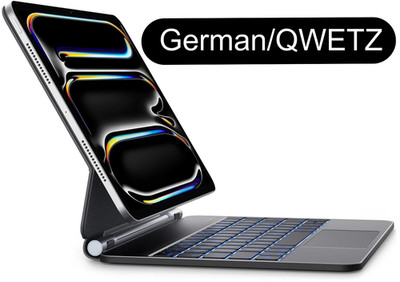 Earto Magic Keyboard für iPad Pro 11 M4 2024, mit Trackpad, 7 Farben, Deutsch