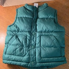 Toddler Gymboree 12-24 Month Green Puffer Vest INSULATED Easy Care