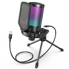 FIFINE USB Condenser Microphone Gaming Microphone RGB Lighting Distribution