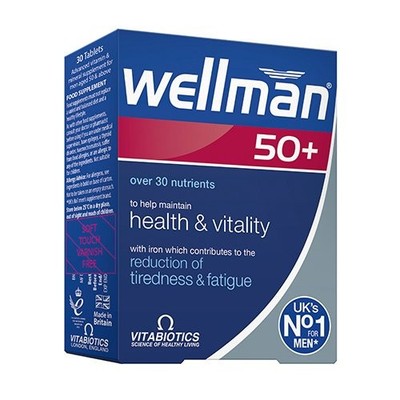 Nahrungsergänzungsmittel für Männer über 50 WELLMAN 50+, 30 Tabletten