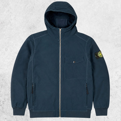 Stone Island Soft Shell-R Hooded Jacket Navy Blue Water Wind Resistant AW17