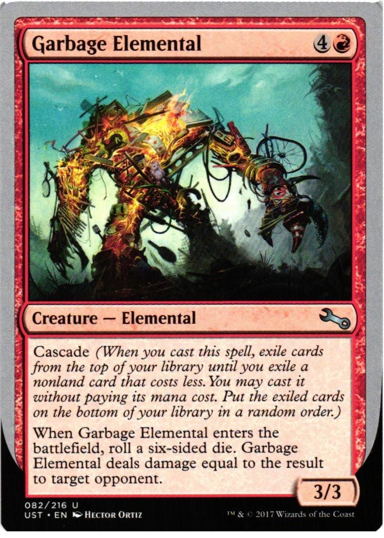 Garbage Elemental (D) 82 UC Unstable NM MTG