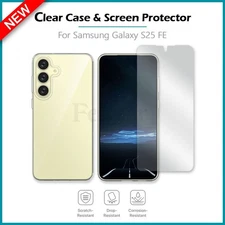 For Samsung Galaxy S25 FE Phone Case Shockproof Cover + LCD HD Screen Protector