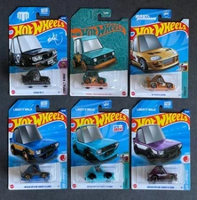 Hot Wheels Tooned Lot of 6 : Mazda, Golf, Supra, Nissan Skylines