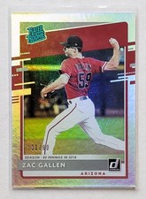 2020 Panini Donruss Zac Gallen Season Stat Line /80 RC #54 Arizona Diamondbacks