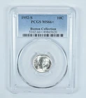 1952-S Roosevelt Dime Boston Collection MS66+ PCGS Blue Label
