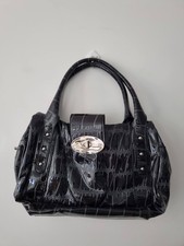 Borsa a mano Casa Di Borse in ecopelle effetto coccodrillo grigia