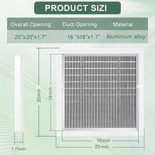 20"x20" Gable Vent - Premium Aluminum，Filter Screen for Removable, Ideal for Gab