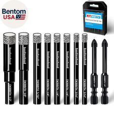 10 Pack Dry Diamond Drill Bits  Tile Drill Bit Set for Ceramic, Porcelain, Marb