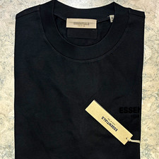 Essentials Black Logo Crew Neck T-Shirt Men's Size XL Regular Solid