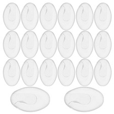 25 Pairs Clear Silicone Nose Pads for Glasses Reusable Push in Nose Bridge Pads