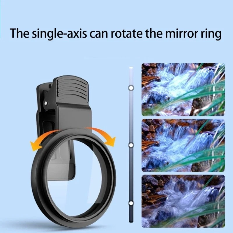 52MM Clip-on CPL Phone Camera Lens Filter Kit, Clip On Polarizer Phone Camera - Image 3 of 4