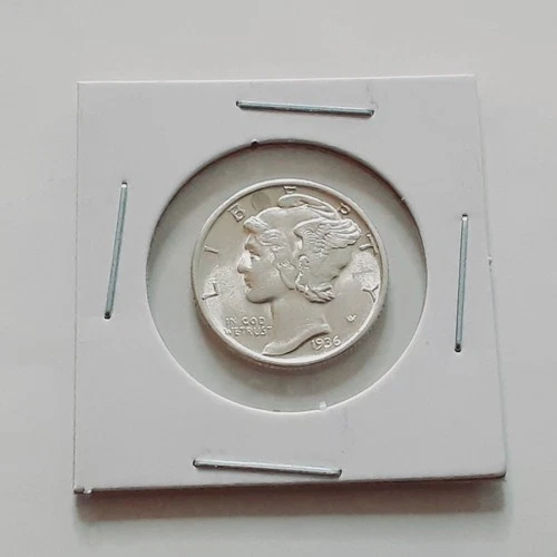 Better Condition BU 1936 Mercury Silver Dime Nice Coin! NICE BANDS!! J538