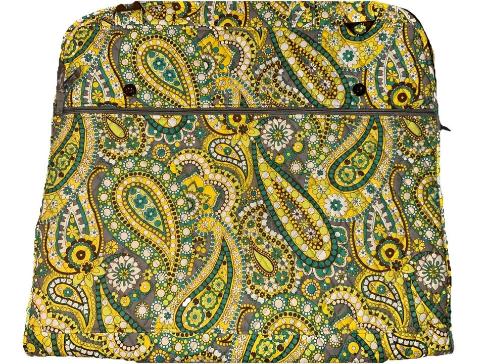 Vera Bradley Limón Parfait Colgante Bolsa de Ropa Equipaje Acolchado Amarillo Verde Y2K Foto 4 de 4