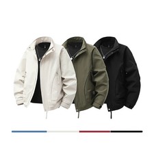 2025 New Spring Autumn Men's Casual Jackets Zipper Multi-Pockets Windbreaker