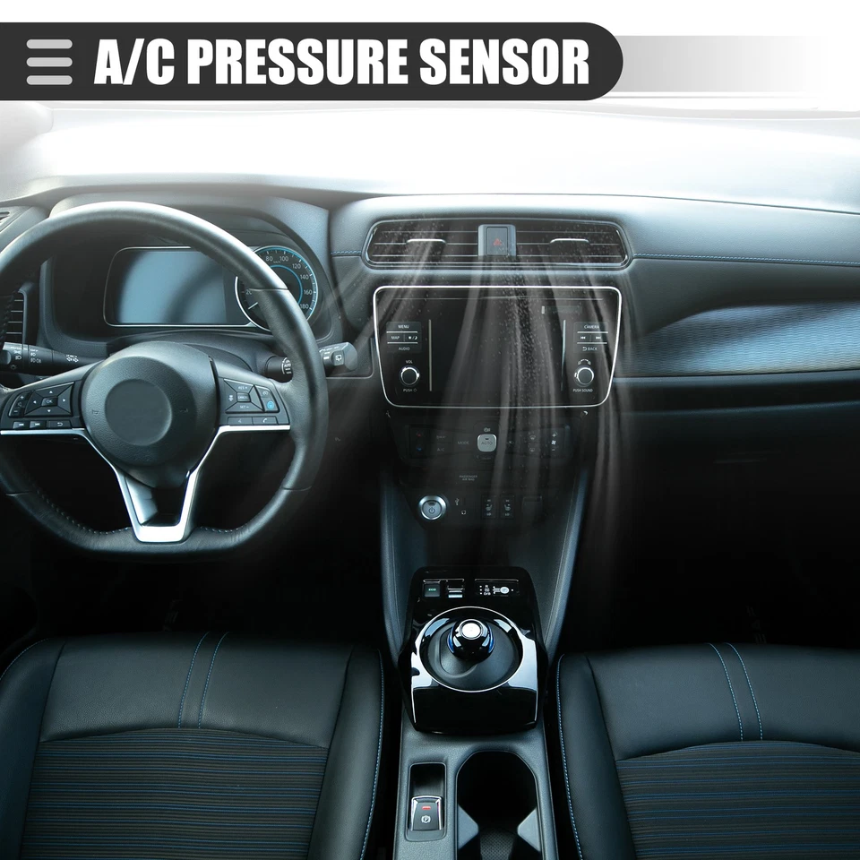 Válvula transductora de presión de aire acondicionado para Mercedes-Benz C220 1994-1996 metal negro Foto 2 de 4