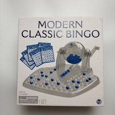 Modern Classic Bingo 1 Set Transparent Blue 18 Double Sided Cards Ages 8