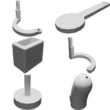 Dispositivo Castità Maschile con Anello Articolato Parti Stampate in 3D