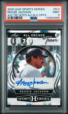 2025 LEAF METAL SPORTS HEROES ALL DECADE TEAM REGGIE JACKSON AUTO #/25 PSA 9 HOF