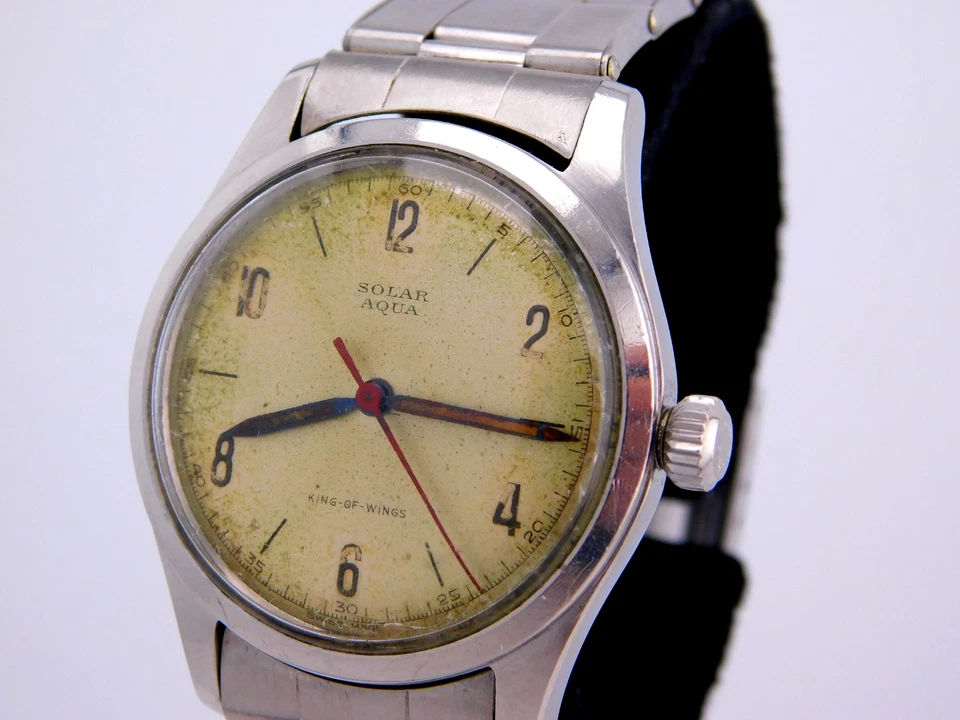 VINTAGE ROLEX OYSTER SOLAR AQUA MILITARY WWII MENS WRISTWATCH SERVICED C.1940s - Image 2 of 4