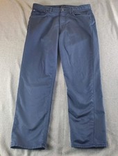 Quince Pants Mens 34X30 Blue Stretch Comfort Traveler 5 Pockets Chino Straight 