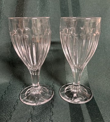 2 Vintage EAPG Colonial Clear By Imperial Glass Ohio Wine/Cordial Glasses 4 5/8 