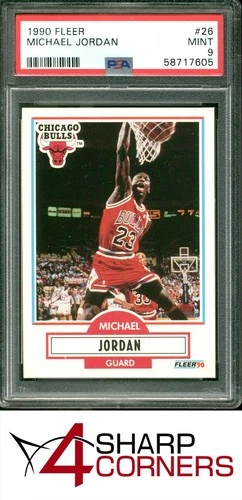 1990 FLEER #26 MICHAEL JORDAN BULLS HOF PSA 9