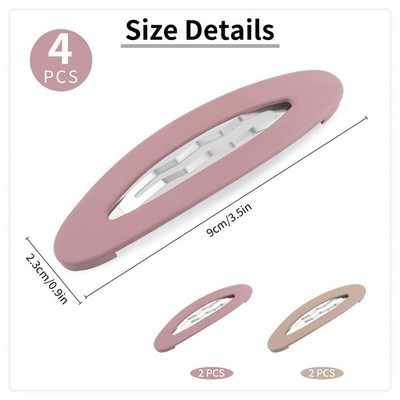 4PCS Large Snap Hair Clips for Women, Barrettes for Girls, Matte