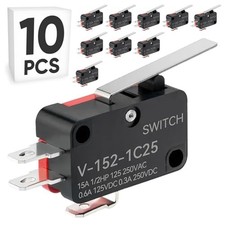 Limit Switch Medium Hinge Lever 12V 16A 125V AC 250V AC Momentary Type