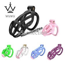 Male Chastity Cage Device 6 Colors Men Resin Mamba Lock Belt 5 Rings